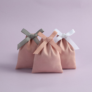 Suede Jewelry Bags <b>Drawstring</b> Velvet <b>Pouches</b> 8x10cm 15x20cm For Jewelry Storage Wedding Candy Gift Packaging - Product Image 1