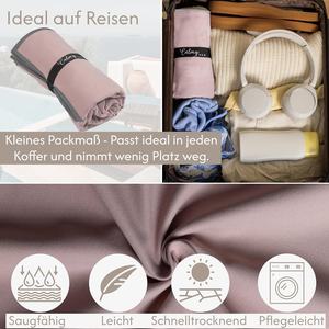 Housse de protection CalmySEA pour chaise longue et chaise de <span class=keywords><strong>jardin</strong></span> 200x75cm, en papier, séchage rapide, gain de place (<span class=keywords><strong>rose</strong></span> foncé, 1 pièce) - Product Image 3