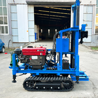 Foreuse de forage de puits de 150 m conforme à la norme EPA, machine de forage de roche diesel portable pour le forage de puits d'eau, alimentée électriquement pour l'utilisation agricole