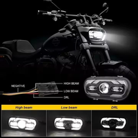 Phare avant LED agressif pour moto avec lumière DRL, étanche IP67, pour Softail Fat Bob FXFB FXFBS 2018+