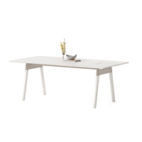 Table de conférence moderne de 71 à 142 pouces de large (6 à 12 pieds) pour 4 à 10 personnes avec un grand espace de rangement, structure en acier