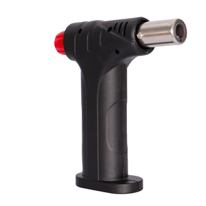 New Jet Windproof Custom Logo Safety Lock Refillable Cigarette Slant Torch Lighters 4 Colors Butane Fuel Giveaways Wholesale - Product Image 5