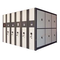 Classeur/étagère/bibliothèque/bibliothèque en acier mobile coulissant intelligent Design compact durable pour la maison, le bureau, la bibliothèque, l'atelier, la salle de sport et l'hôtel.