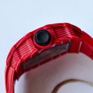 custom made Best Quality Mechanical Watch 44.5mm UMI Factory RMAL1 Movement RM035-02 <b>Red</b> NTPT Carbon Skeleton RM Watch - Product Image 4