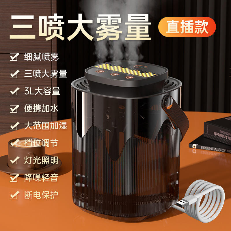 G17 ไฟส่องสว่างสีเทาพร้อมหัวฉีดสามหัว - รุ่นปลั๊กตรง