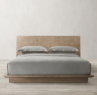 Luxus Neuankömmling Home Schlafzimmer möbel Hotel American Style Holzbett Massivholz King Size Holzbett