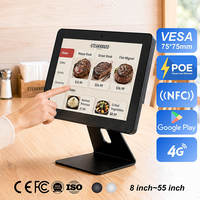 Soporte de Mesa para Tablet Android de 10.1 Pulgadas con POE para Menú Digital Interactivo y Kiosco de Pedidos con Promociones, Android 11