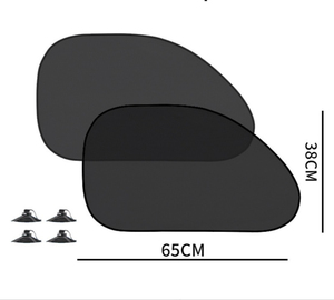 Pare-soleil de voiture, lot de 4 pare-soleil universels adhésifs pour fenêtre latérale, protection contre l'éblouissement du soleil et les rayons UV, 98% des voitures - Product Image 4