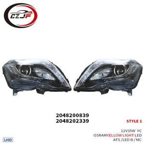 CZJF nuevo LED de alta calidad faro delantero para <span class=keywords><strong>Mercedes</strong></span> Benz <span class=keywords><strong>GLK</strong></span> W204 2013 2014 <span class=keywords><strong>2015</strong></span> luces amarillas del coche OEM 2048200839 2048202339 - Product Image 2