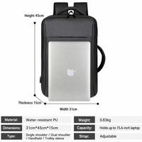 Mochila de Negocios y Ocio Personalizada de Alta Calidad, Mochila Multifuncional Unisex de Doble Compartimento, Mochila Duradera para Portátil Grande