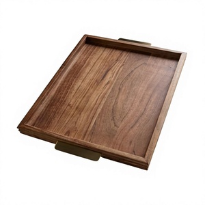 Plateau de service en bois jetable fait main, écologique, compatible lave-vaisselle et micro-ondes, style américain, pour hôtels et usage domestique - Product Image 3