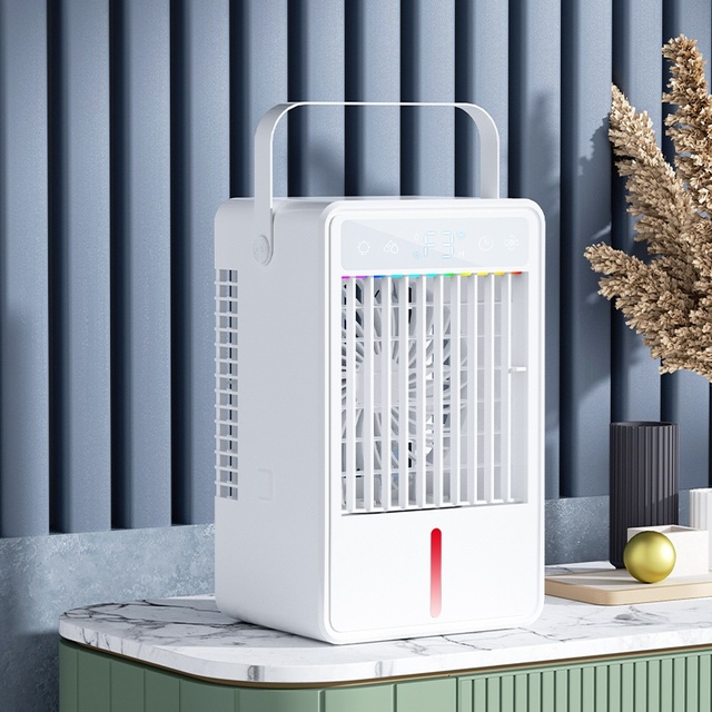 Portable air Conditioner Mini Air Conditioning USB Charging Small Water Desktop Cooler Fan with Water Mist Fan