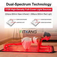 Fitkang - Alfombrilla de Terapia de Luz Roja Infrarroja Portátil, Precio al por Mayor, Grado Profesional, 660nm+850nm, Alfombrilla de Fototerapia con Luz Roja