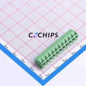 DB125-3.81-11P-GN-S Screw Terminal Block P=3.81mm Connector ( Construction: 1x11P )( Pitch: 3.81mm )( Color: Green ) - Product Image 2