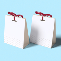 Sacs de courses en carton avec poignée et fermeture auto-agrippante, personnalisables (couleur et logo), durables, pour la vente au détail