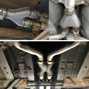 Auto-Edelstahl-Auspuffrohr 409, Modifiziertes Y-, Drei-, H- oder Vierfach-Anschlussrohr 51, 57, 63, 76MM - Product Image 3