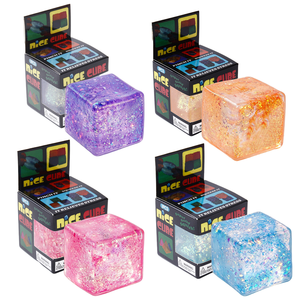 Cubo de Goma Elástica con Purpurina para Apretar, Juguete Antiestrés de Maltosa para Niños y Niñas de 14 Años en Adelante - Product Image 3