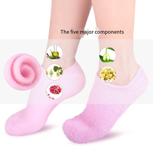 Chaussettes hydratantes pour chevilles (taille 9-11) - Chaussettes <span class=keywords><strong>de</strong></span> récupération écologiques pour femmes en polyester, cadeau <span class=keywords><strong>de</strong></span> spa et <span class=keywords><strong>de</strong></span> bien-être personnel - Product Image 4