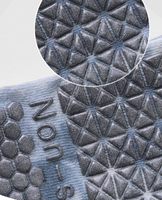 Chaussettes de yoga mi-mollet personnalisées pour femmes, motif tie-dye, antidérapantes avec grip en silicone pour Pilates, Barre et entraînement, en tricot côtelé