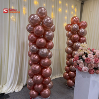 Décorations de fête de mariage, vente en gros d'usine, support de ballons en plastique, arche de ballons avec base et poteau