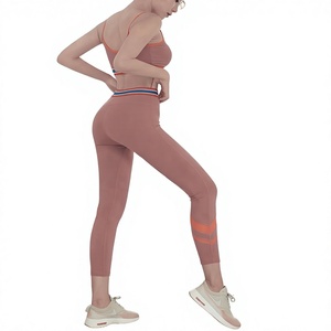Ropa de Yoga Personalizada al por Mayor, Último Diseño, Conjunto Deportivo de 2 Piezas para Mujer, Transpirable, Elástico, con Espalda Cruzada y Largo hasta la Pantorrilla - Product Image 2