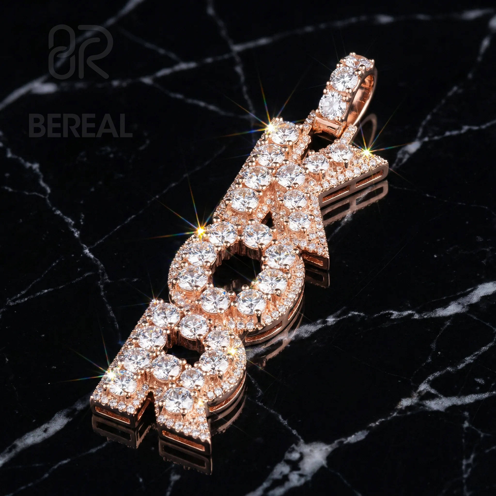 Moissanite 3 pouces + Argent S925