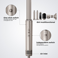 Vente en gros d'usine OEM ODM : Styler capillaire en céramique 7 en 1, 110 000 tr/min, 1400W, brosse sèche-cheveux avec cordon rotatif à 360° pour salon, 110V/220V