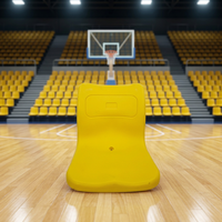 Sièges de stade à dossier haut stabilisés aux UV, en plastique HDPE durable, écologiques, résistants à l'eau, chaises de gradins, mobilier d'extérieur moderne
