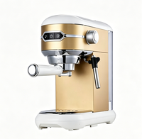 Machine à café expresso 3 en 1 avec pompe 15 bars, panneau de commande éclairé à une touche, réservoir d'eau transparent amovible de 1 L ST-695