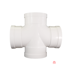 Conector de <span class=keywords><strong>tubo</strong></span> de plástico UPVC económico Bensu, conector plano duradero de cuatro vías para accesorios de tubería de drenaje, camiseta cruzada plana - Product Image 1