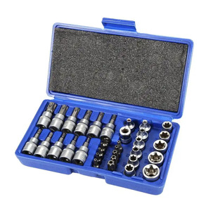 34Pc <b>Screwdriver</b> Socket <b>Set</b> 1/4 In Chrome Vanadium Steel <b>Bits</b> For Mechanical And Automotive Repair Tool Case - Product Image 1