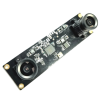 Módulo de Cámara USB de Doble Lente HD 1080P con Compresión MJPEG/YUY2, Gran Ángulo de Visión, Plug-n-Play, Integrado
