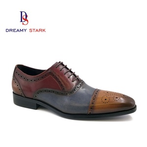 Chaussures de mariage formelles pour hommes en cuir véritable de luxe vintage de haute qualité, faites à la main, à trois couleurs, avec logo personnalisé - Product Image 1
