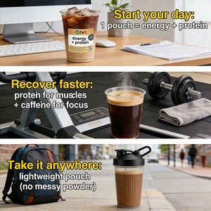 Café de Proteína Orgánica en Polvo OEM de Alta Calidad, 227g/bolsa, Sin Azúcar Instantáneo, Sabor Menta Vainilla para Adultos, Aporta Energía y Ayuda a la Pérdida de Peso - Product Image 2