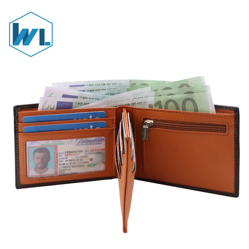 Mens Wallet with zipper compartment