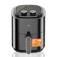 Teknologi Baru Oven Penggorengan Udara Stainless Steel 4.0L Tanpa Minyak, Penggorengan Udara Digital Elektrik Dengan Jendela Transparan R.5373