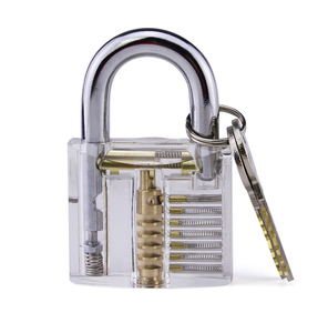 Goso — Kit de Mini cadenas de Protection de verrouillage, ensemble de boîte de serrurier transparente en titane, sac à fermeture éclair, cylindre, boîte de serrurier, 24 pièces - Product Image 6