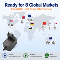 Adaptateur secteur 12V 1A 12W avec prise EU, certifié TUV CE de classe II, niveau VI, pour module LED, caméra, petit appareil, vente en gros