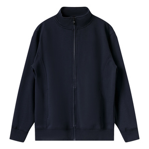 制造商批发高品质男女通用运动衫定制徽标纯白色纯色珠饰拉链环保 - Product Image 2