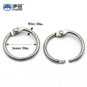 Wholesale Custom Metal Book Clip Office Binding Hinged <b>Notebook</b> Loose Leaf <b>Binder</b> Ring - Product Image 3