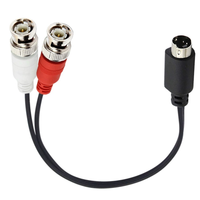 DVD PC TV Mini-DIN 4-Pin S-Video Stecker auf 2BNC Buchse Koaxial Twisted-Pair PVC-Ummantelung AV Audio-Video-Stromkabel