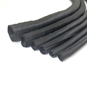 자동 폐쇄 확장 가능한 짠 편조 슬리브 절연 호스 와이어 랩 케이블 프로텍터 편조 슬리브 - Product Image 1