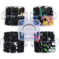 1295 pièces Clips de retenue de voiture et assortiment de fixations automatiques Rivets d'aile de pare-chocs en nylon avec 10 attaches de câble