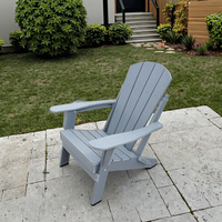 Chaise Adirondack en HDPE pour meubles de patio extérieur de style moderne de jardin pour cour pliante en HDPE