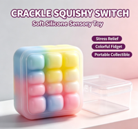 Jouet Squishy en forme de coquille croustillante, simulation de guimauve craquelée, alimentaire, doux à presser, sensoriel, anti-stress, cadeaux pour fêtes