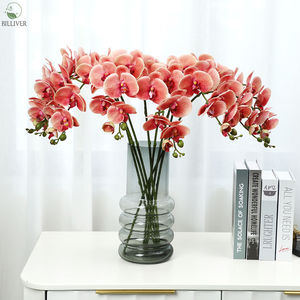 Vente en gros de 9 têtes Latex Real Touch Orchid Phalaenopsis Fleur artificielle <span class=keywords><strong>Orchidée</strong></span> <span class=keywords><strong>papillon</strong></span> pour décoration de mariage Fleur - Product Image 4