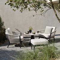 Chaise de jardin extérieure tissée par corde de cadre en aluminium résistant aux intempéries direct d'usine