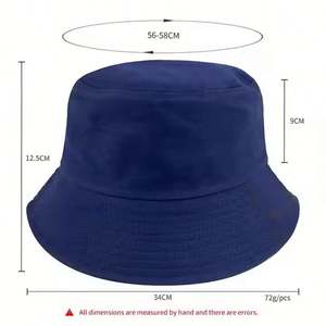 Chapeaux Bob Personnalisés en Coton Doublé Satin pour Hommes et Femmes, Casquettes d'Été à Bord Large et Dessus Plat, Couleur Unie, Idéales pour les Pêcheurs et les Loisirs - Product Image 2