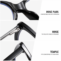 Lunettes optiques anti-lumière bleue pour femmes, monture complète œil de chat en TR90, écologiques, avec logo personnalisé Sunray, faible MOQ