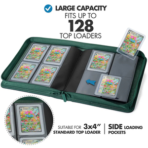 Zeno Poke Mon Tcg Yugioh Trading Sport Top Loader PU Card Binder <span class=keywords><strong>Ultra</strong></span> 4 Pocket <span class=keywords><strong>PRO</strong></span> - Product Image 6